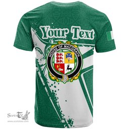ScotsTee Shop Irish House of MACGRATH Coat of Arms Irish Celtic Shamrock T Shirt Add Your Text Personalized T Shirt