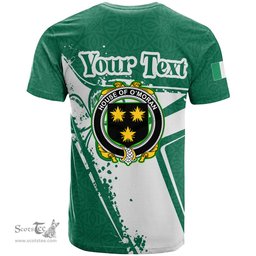 ScotsTee Shop Irish House of O MORAN Coat of Arms Irish Celtic Shamrock T Shirt Add Your Text Personalized T Shirt