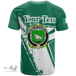 ScotsTee Shop Irish House of O HANLON Coat of Arms Irish Celtic Shamrock T Shirt Add Your Text Personalized T Shirt