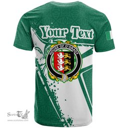 ScotsTee Shop Irish House of O GRADY Coat of Arms Irish Celtic Shamrock T Shirt Add Your Text Personalized T Shirt