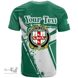 ScotsTee Shop Irish House of O NOLAN Coat of Arms Irish Celtic Shamrock T Shirt Add Your Text Personalized T Shirt