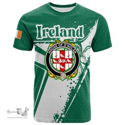 ScotsTee Shop Irish House of O NOLAN Coat of Arms Irish Celtic Shamrock T Shirt Add Your Text Personalized T Shirt
