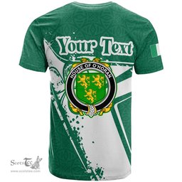 ScotsTee Shop Irish House of O HORAN Coat of Arms Irish Celtic Shamrock T Shirt Add Your Text Personalized T Shirt
