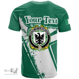 ScotsTee Shop Irish House of O MORIARTY Coat of Arms Irish Celtic Shamrock T Shirt Add Your Text Personalized T Shirt
