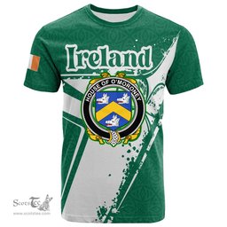 ScotsTee Shop Irish House of O MORONEY Coat of Arms Irish Celtic Shamrock T Shirt Add Your Text Personalized T Shirt