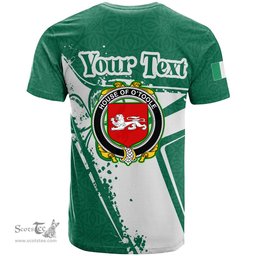 ScotsTee Shop Irish House of O TOOLE Coat of Arms Irish Celtic Shamrock T Shirt Add Your Text Personalized T Shirt