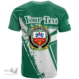 ScotsTee Shop Irish House of O MULVIHILL Coat of Arms Irish Celtic Shamrock T Shirt Add Your Text Personalized T Shirt