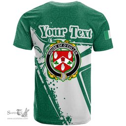 ScotsTee Shop Irish House of O CULLEN Coat of Arms Irish Celtic Shamrock T Shirt Add Your Text Personalized T Shirt