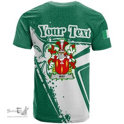 ScotsTee Shop Irish Way Coat of Arms Irish Celtic Shamrock T Shirt Add Your Text Personalized T Shirt