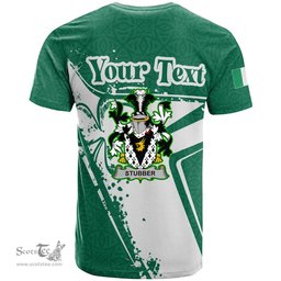 ScotsTee Shop Irish Stubber Coat of Arms Irish Celtic Shamrock T Shirt Add Your Text Personalized T Shirt