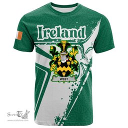 ScotsTee Shop Irish West Coat of Arms Irish Celtic Shamrock T Shirt Add Your Text Personalized T Shirt