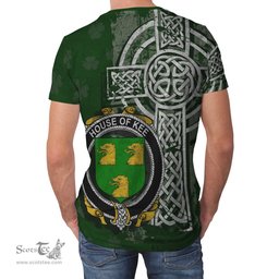 ScotsTee Shop Irish Kee or McKee Coat of Arms Irish Family Crest T Shirt Irish Shamrock Celtic Cross Green T Shirt