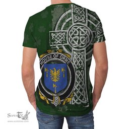 ScotsTee Shop Irish Orme Coat of Arms Irish Family Crest T Shirt Irish Shamrock Celtic Cross Green T Shirt