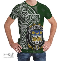 ScotsTee Shop Irish McVeagh or McFingah Coat of Arms Irish Family Crest T Shirt Irish Shamrock Celtic Cross Green T Shirt