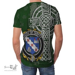 ScotsTee Shop Irish Tarpey Coat of Arms Irish Family Crest T Shirt Irish Shamrock Celtic Cross Green T Shirt