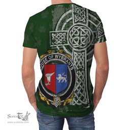 ScotsTee Shop Irish Wybrants Coat of Arms Irish Family Crest T Shirt Irish Shamrock Celtic Cross Green T Shirt