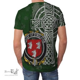 ScotsTee Shop Irish Ryan or O'Mulrian Coat of Arms Irish Family Crest T Shirt Irish Shamrock Celtic Cross Green T Shirt