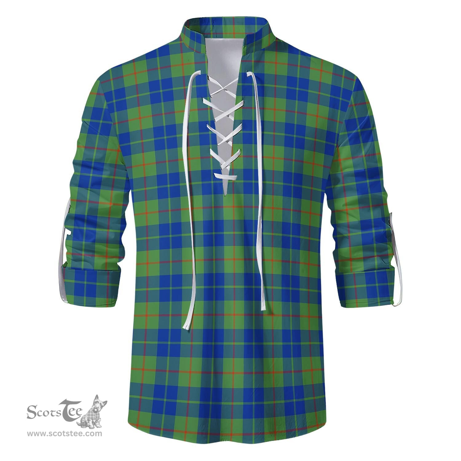 ScotsTee Shop Scottish Barclay Hunting Ancient Clan Tartan Mens Scottish Jacobite Ghillie Casual Shirt