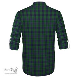 ScotsTee Shop Scottish Austin Clan Tartan Mens Scottish Jacobite Ghillie Casual Shirt