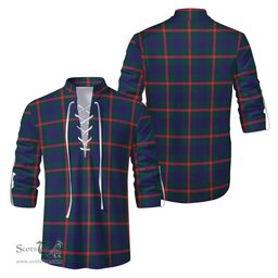 ScotsTee Shop Scottish Agnew Modern Clan Tartan Mens Scottish Jacobite Ghillie Casual Shirt