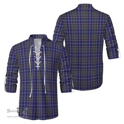 ScotsTee Shop Scottish Alexander of Menstry Clan Tartan Mens Scottish Jacobite Ghillie Casual Shirt