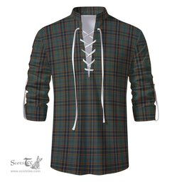 ScotsTee Shop Scottish Antrim County Ireland Clan Tartan Mens Scottish Jacobite Ghillie Casual Shirt