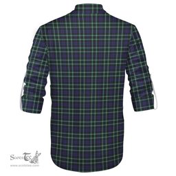 ScotsTee Shop Scottish Allardice Clan Crest Tartan Mens Scottish Jacobite Ghillie Casual Shirt