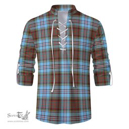 ScotsTee Shop Scottish Anderson Ancient Clan Tartan Mens Scottish Jacobite Ghillie Casual Shirt