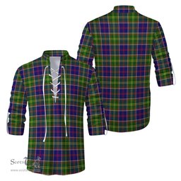 ScotsTee Shop Scottish Arnott Clan Tartan Mens Scottish Jacobite Ghillie Casual Shirt