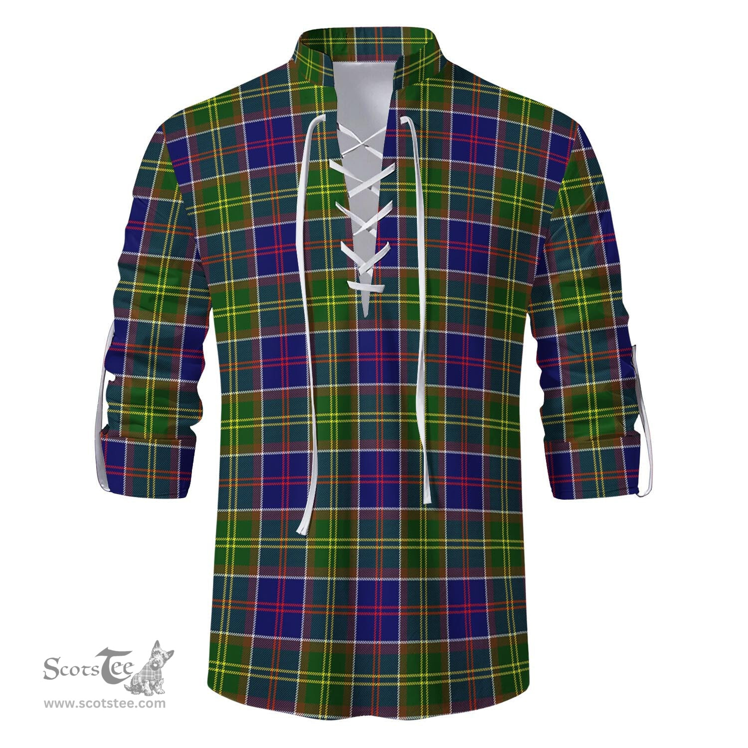 ScotsTee Shop Scottish Arnott Clan Tartan Mens Scottish Jacobite Ghillie Casual Shirt