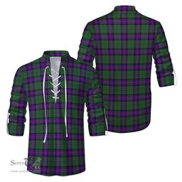 ScotsTee Shop Scottish Armstrong Modern Clan Tartan Mens Scottish Jacobite Ghillie Casual Shirt