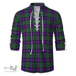 ScotsTee Shop Scottish Armstrong Modern Clan Tartan Mens Scottish Jacobite Ghillie Casual Shirt