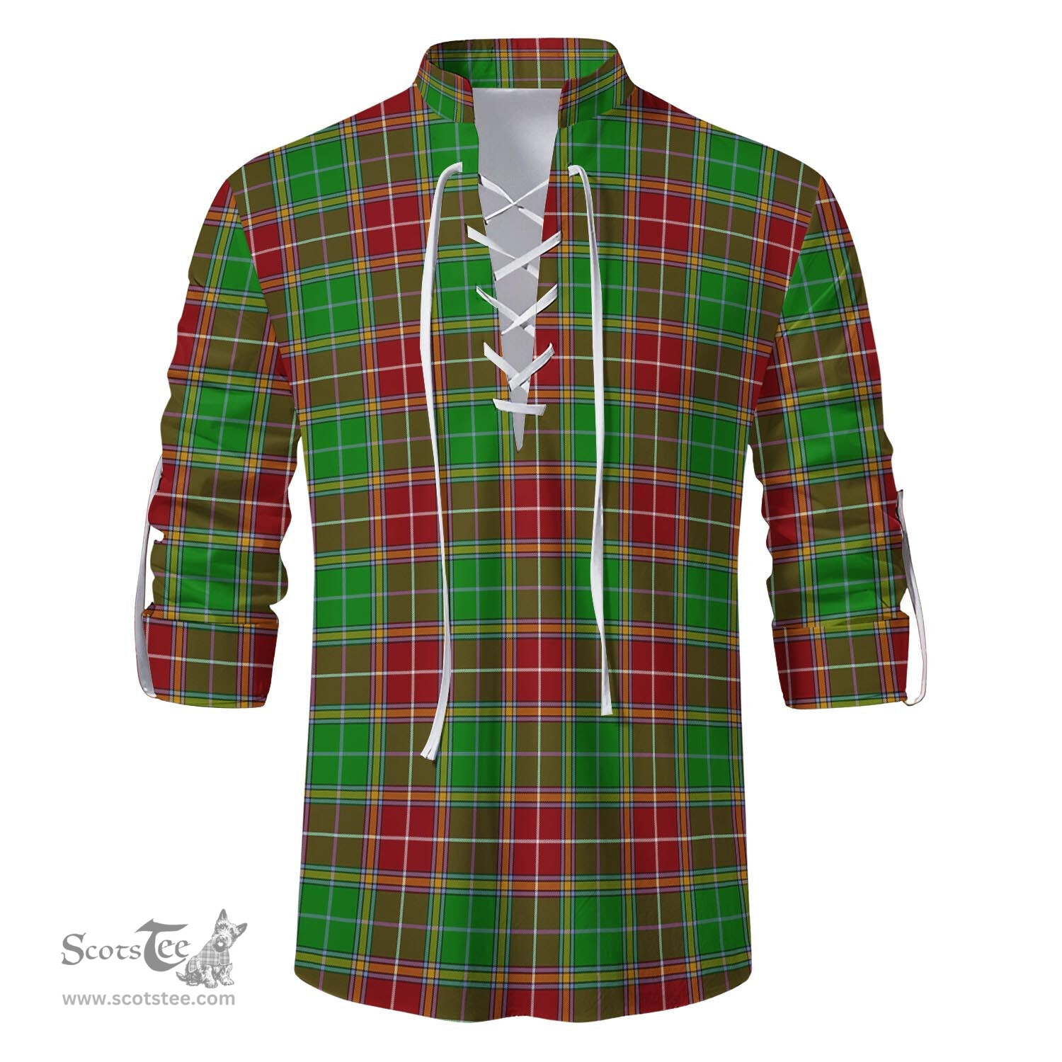ScotsTee Shop Scottish Baxter Modern Clan Tartan Mens Scottish Jacobite Ghillie Casual Shirt