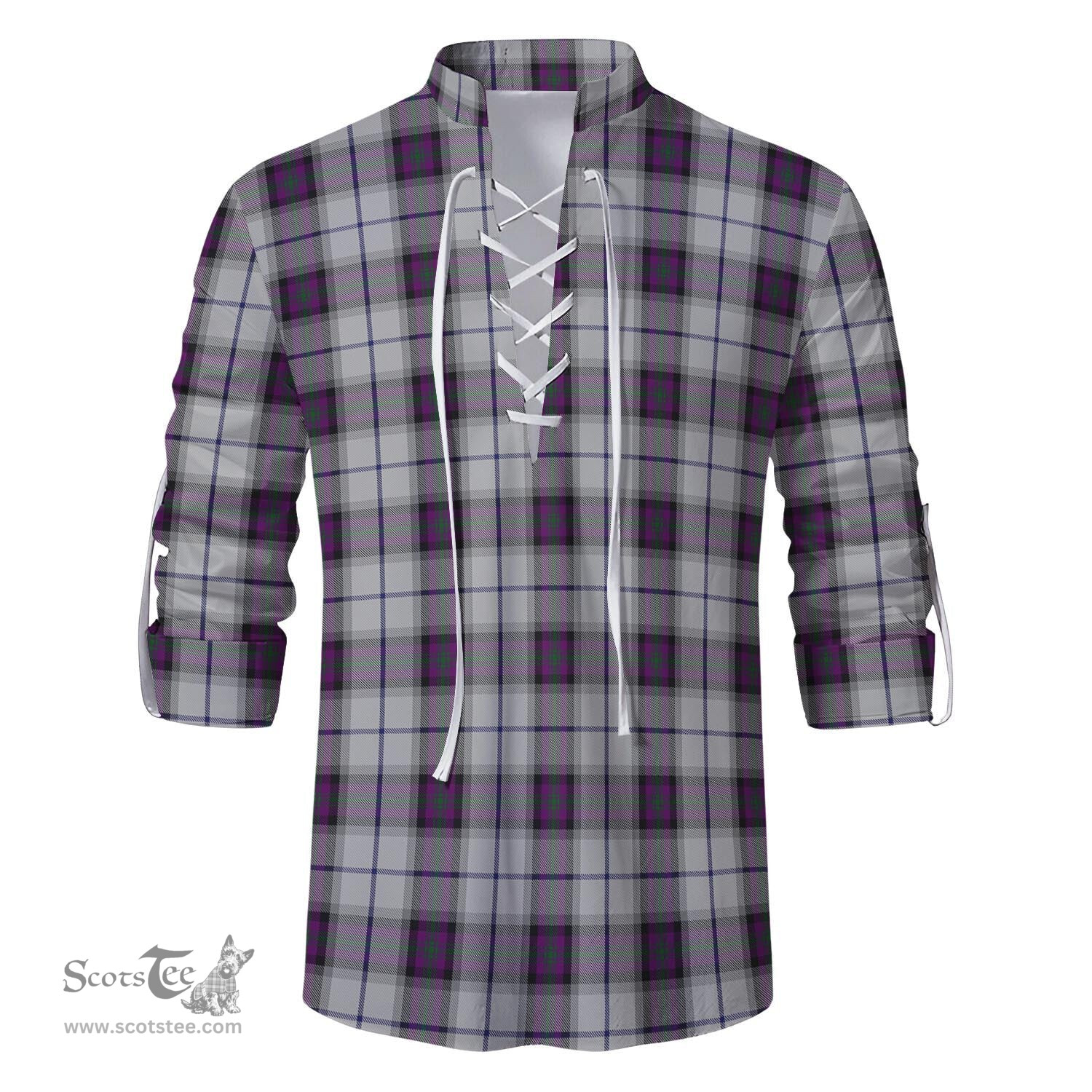 ScotsTee Shop Scottish Alexander of Menstry Dress Clan Tartan Mens Scottish Jacobite Ghillie Casual Shirt