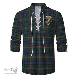 ScotsTee Shop Scottish Allison Clan Crest Tartan Mens Scottish Jacobite Ghillie Casual Shirt