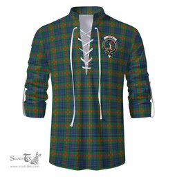 ScotsTee Shop Scottish Aiton Clan Crest Tartan Mens Scottish Jacobite Ghillie Casual Shirt