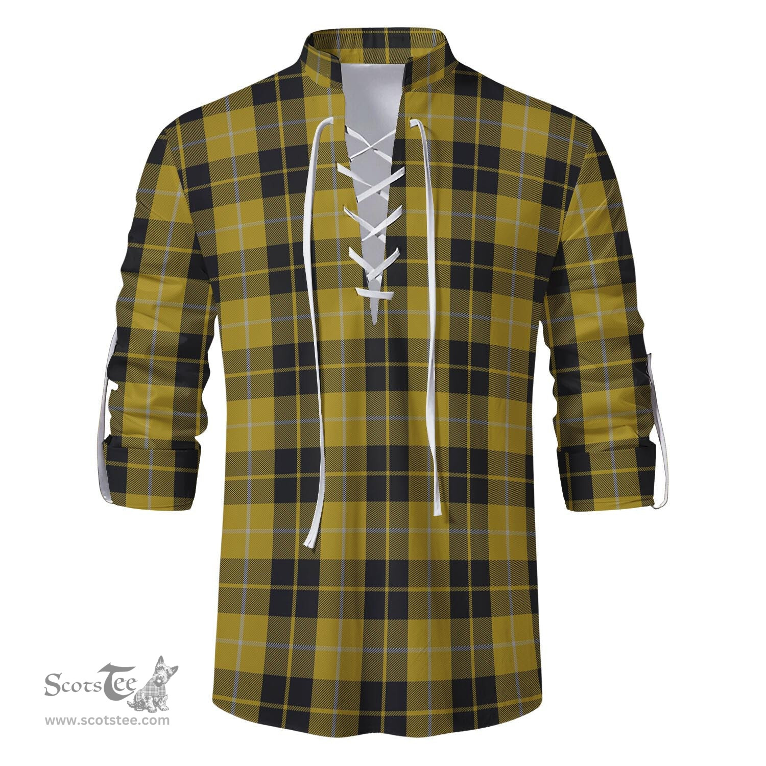 ScotsTee Shop Scottish Barclay Dress Clan Tartan Mens Scottish Jacobite Ghillie Casual Shirt