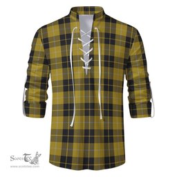 ScotsTee Shop Scottish Barclay Dress Clan Tartan Mens Scottish Jacobite Ghillie Casual Shirt