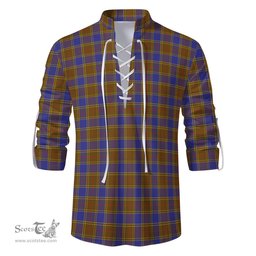 ScotsTee Shop Scottish Balfour Modern Clan Tartan Mens Scottish Jacobite Ghillie Casual Shirt