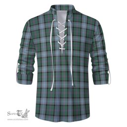 ScotsTee Shop Scottish Alexander of Menstry Hunting Clan Tartan Mens Scottish Jacobite Ghillie Casual Shirt
