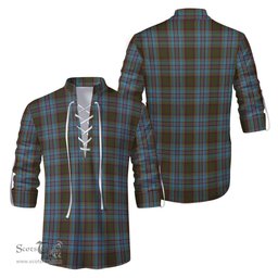 ScotsTee Shop Scottish Anderson Clan Tartan Mens Scottish Jacobite Ghillie Casual Shirt