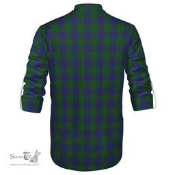 ScotsTee Shop Scottish Barclay Clan Tartan Mens Scottish Jacobite Ghillie Casual Shirt