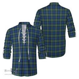 ScotsTee Shop Scottish Baird Ancient Clan Tartan Mens Scottish Jacobite Ghillie Casual Shirt