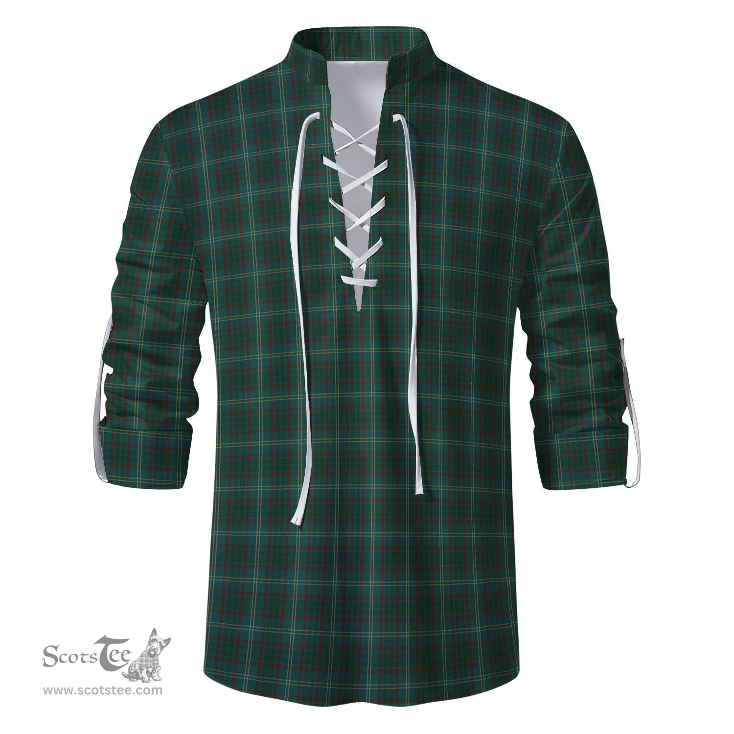 ScotsTee Shop Scottish Armagh County Ireland Clan Tartan Mens Scottish Jacobite Ghillie Casual Shirt