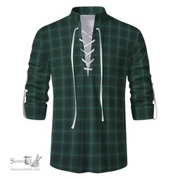 ScotsTee Shop Scottish Armagh County Ireland Clan Tartan Mens Scottish Jacobite Ghillie Casual Shirt