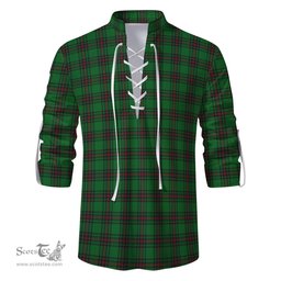 ScotsTee Shop Scottish Anstruther Clan Tartan Mens Scottish Jacobite Ghillie Casual Shirt