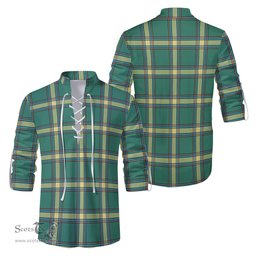 ScotsTee Shop Scottish Alberta Province Canada Clan Tartan Mens Scottish Jacobite Ghillie Casual Shirt