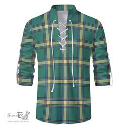 ScotsTee Shop Scottish Alberta Province Canada Clan Tartan Mens Scottish Jacobite Ghillie Casual Shirt