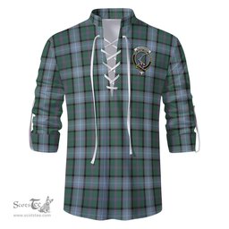 ScotsTee Shop Scottish Alexander of Menstry Hunting Clan Crest Tartan Mens Scottish Jacobite Ghillie Casual Shirt
