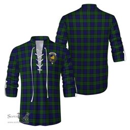 ScotsTee Shop Scottish Campbell Modern Clan Crest Tartan Mens Scottish Jacobite Ghillie Casual Shirt
